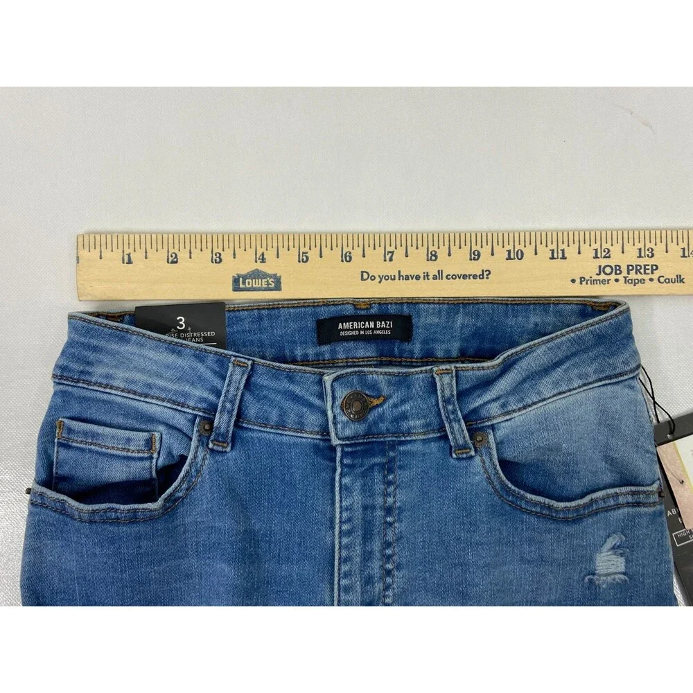 American Bazi Women Size 3 Jeans High Rise Skinny Distressed NWT - Picture 13 of 15